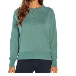 GAP ladies Henley sweatshirt button up pull over NEW